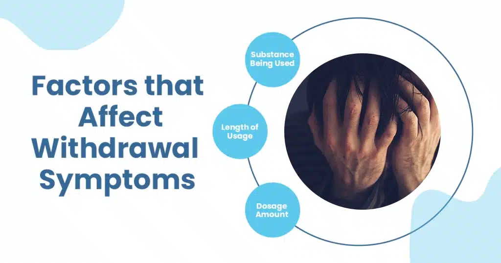 withdrawal symptom factors graphic