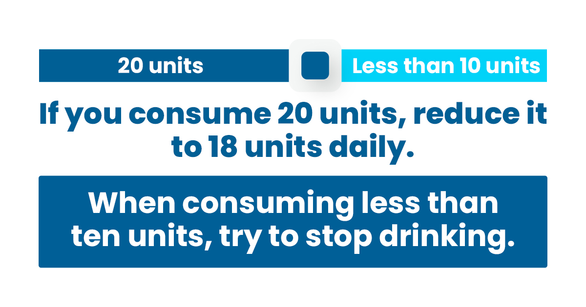 Graphics shows safe alcohol detox at home 