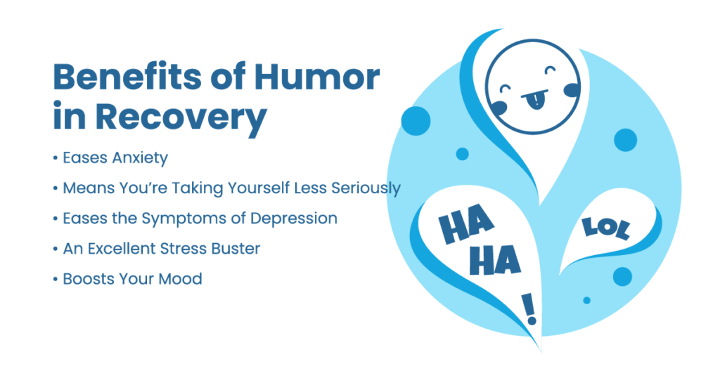 Picture showing the benefits of humor in recovery
