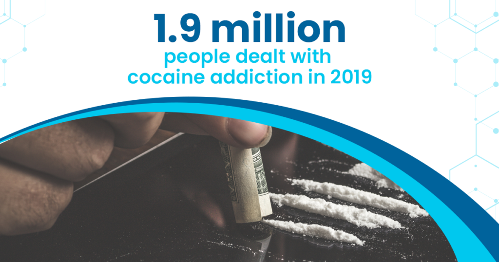 1.9 million people dealt with cocaine addiction in 2019
