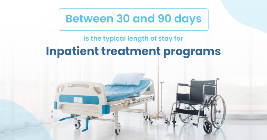 between 30 and 90 days is the typical length of stay for inpatient treatment programs