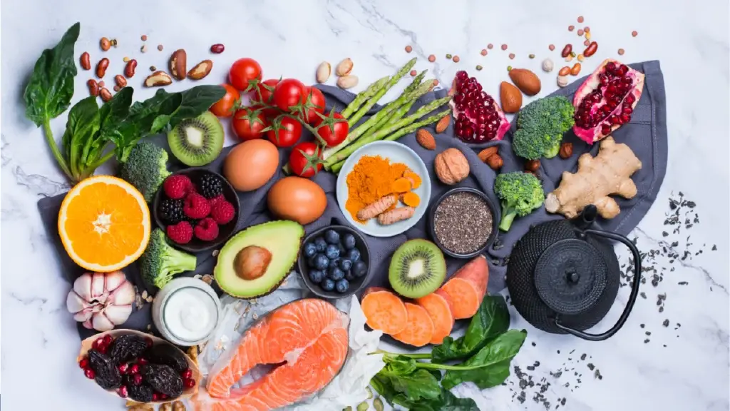A mixed variety of different produce