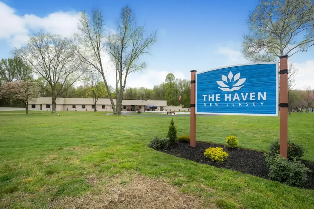 The Haven Detox sign with landscaping in Blackwood, New Jersey