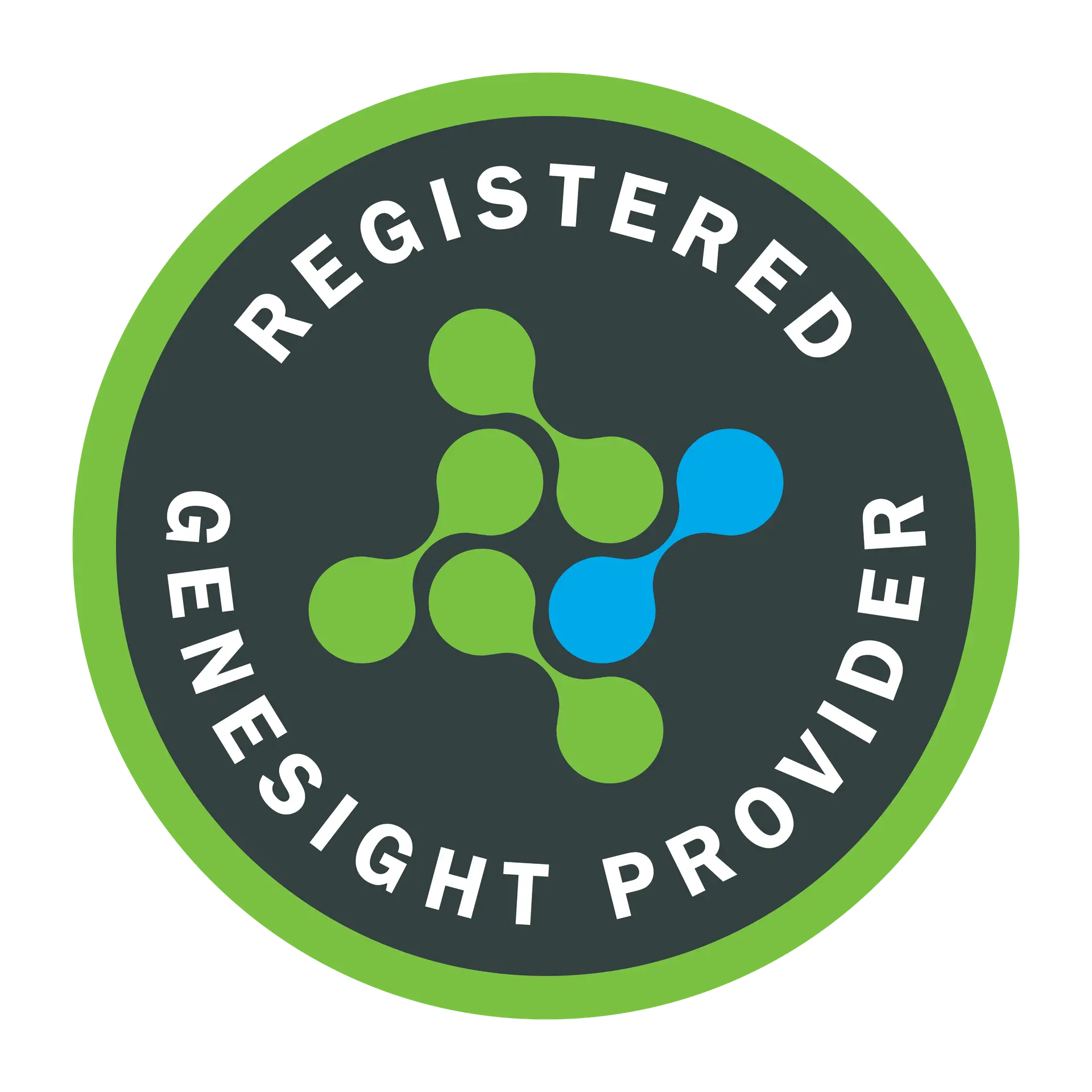 Un banner que confirma que The Haven Detox es un proveedor registrado de GeneSight