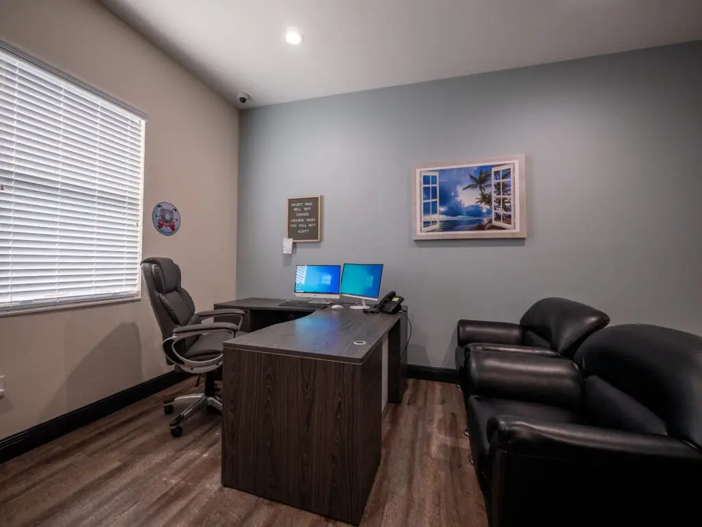 Private therapy office at The Haven Detox addiction treatment center