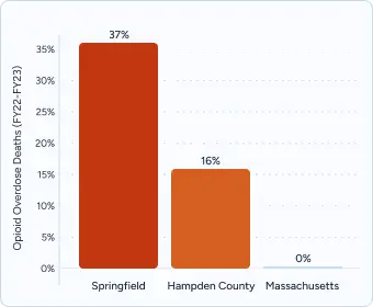 A graph on opioid statistics in Springfield