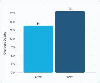 A graph on Plymouth Overdose Graph 2023