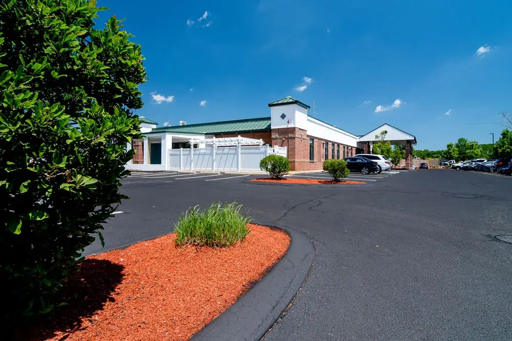 Parking lot entrance at The Haven Detox Worcester Massachusetts treatment facility