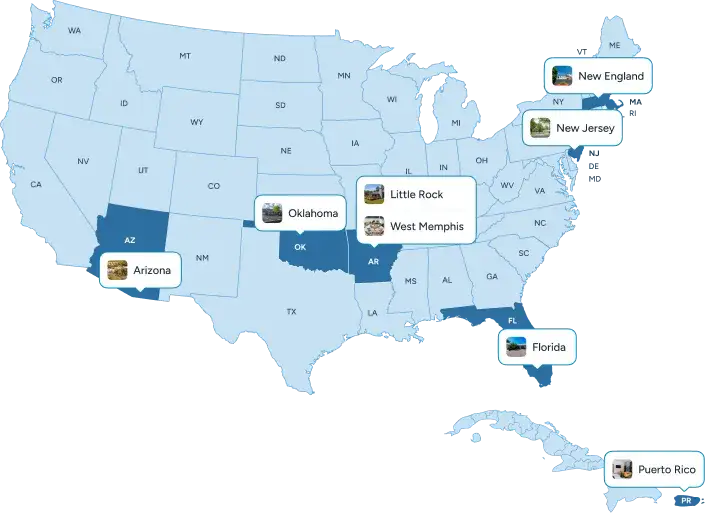 Mapa de todos los centros de desintoxicación de The Haven