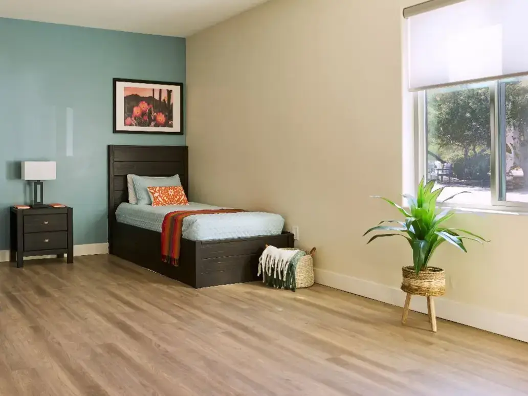 Private patient room at The Haven Detox Arizona in Green Valley, Arizona.