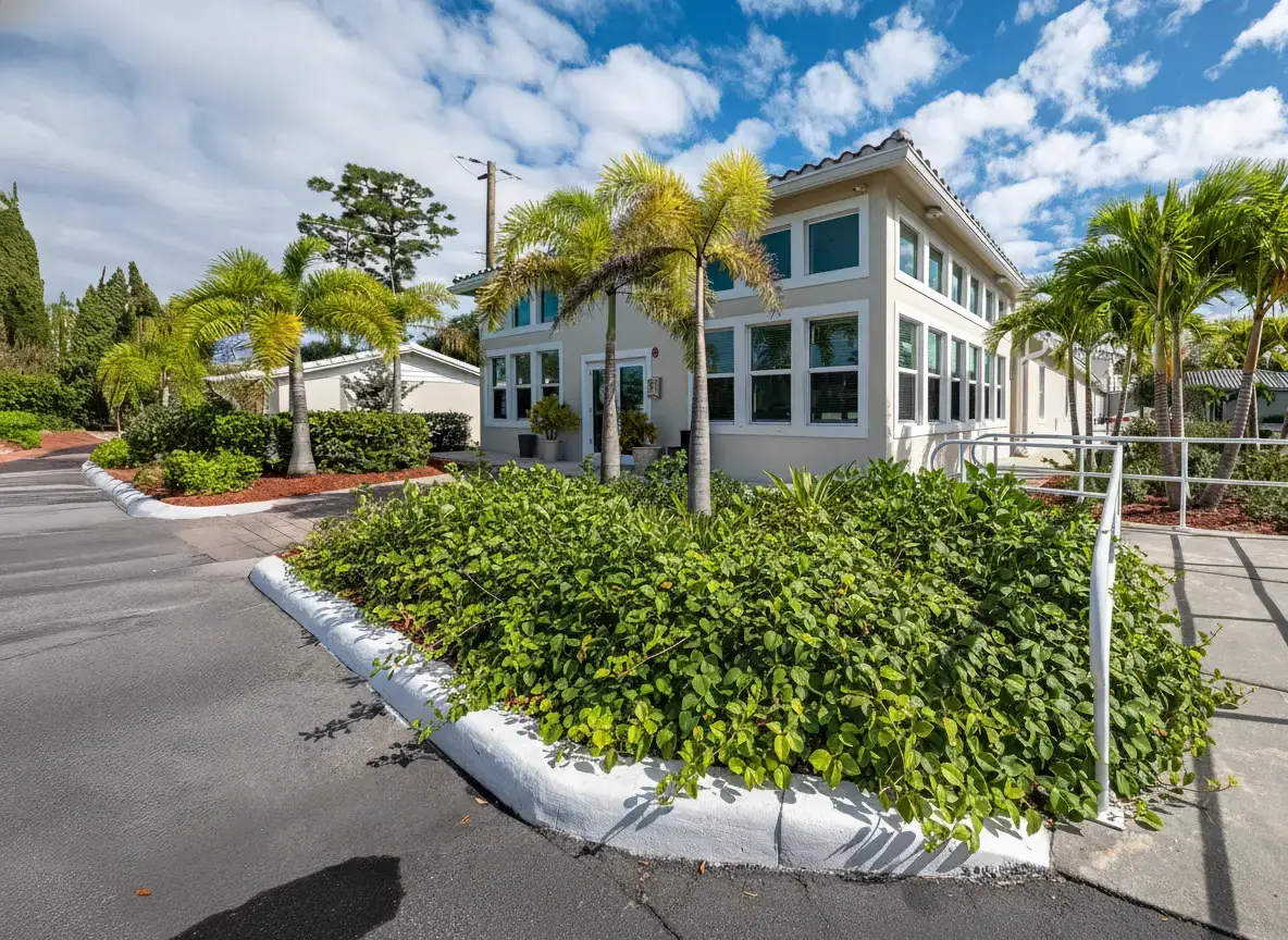Front exterior of The Haven Detox Florida treatment facility in West Palm Beach, Florida.