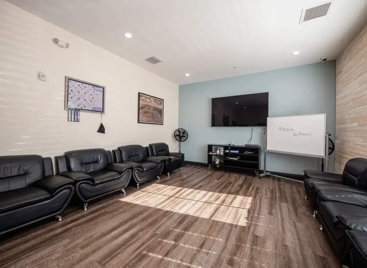Group therapy room at The Haven Detox Florida in West Palm Beach, Florida.