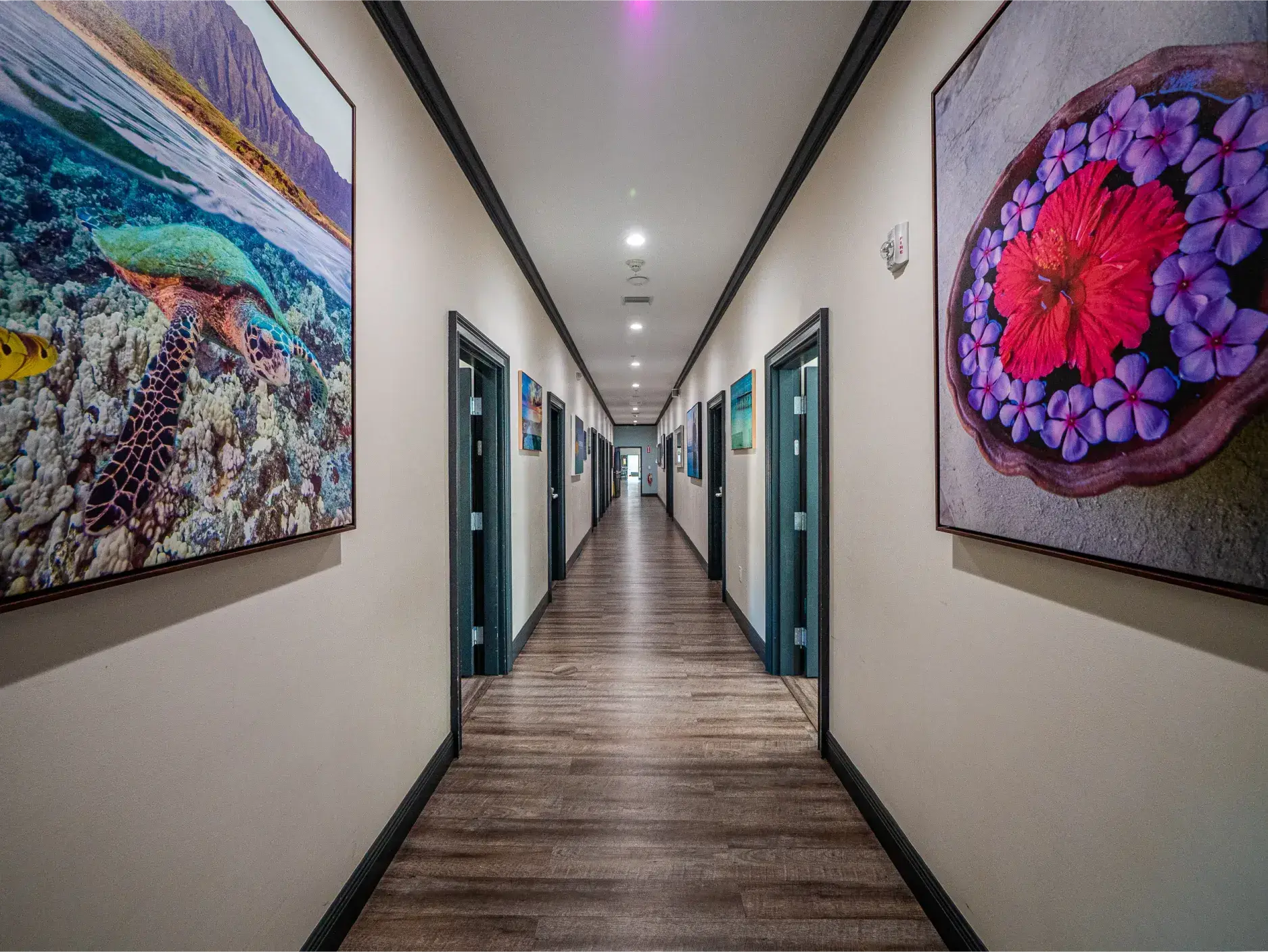 Residential hallway at The Haven Detox Florida in West Palm Beach, Florida.