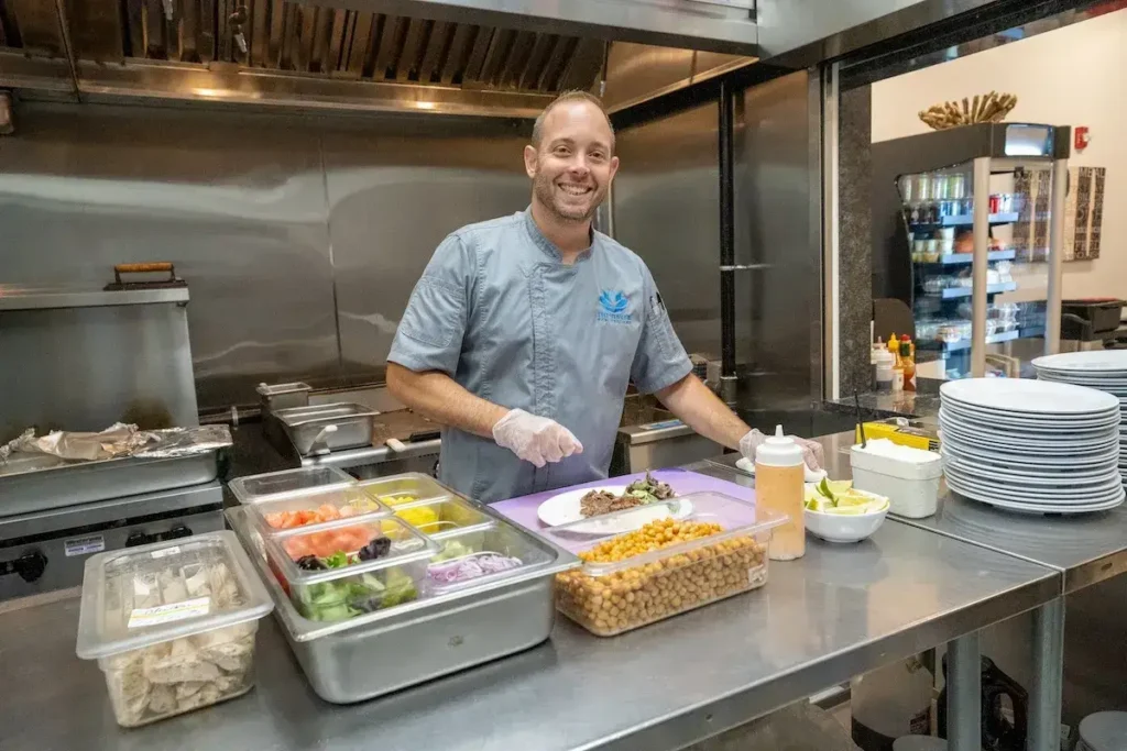 Professional chef preparing fresh meals for patients at The Haven Detox Massachusetts in Worcester, Massachusetts.