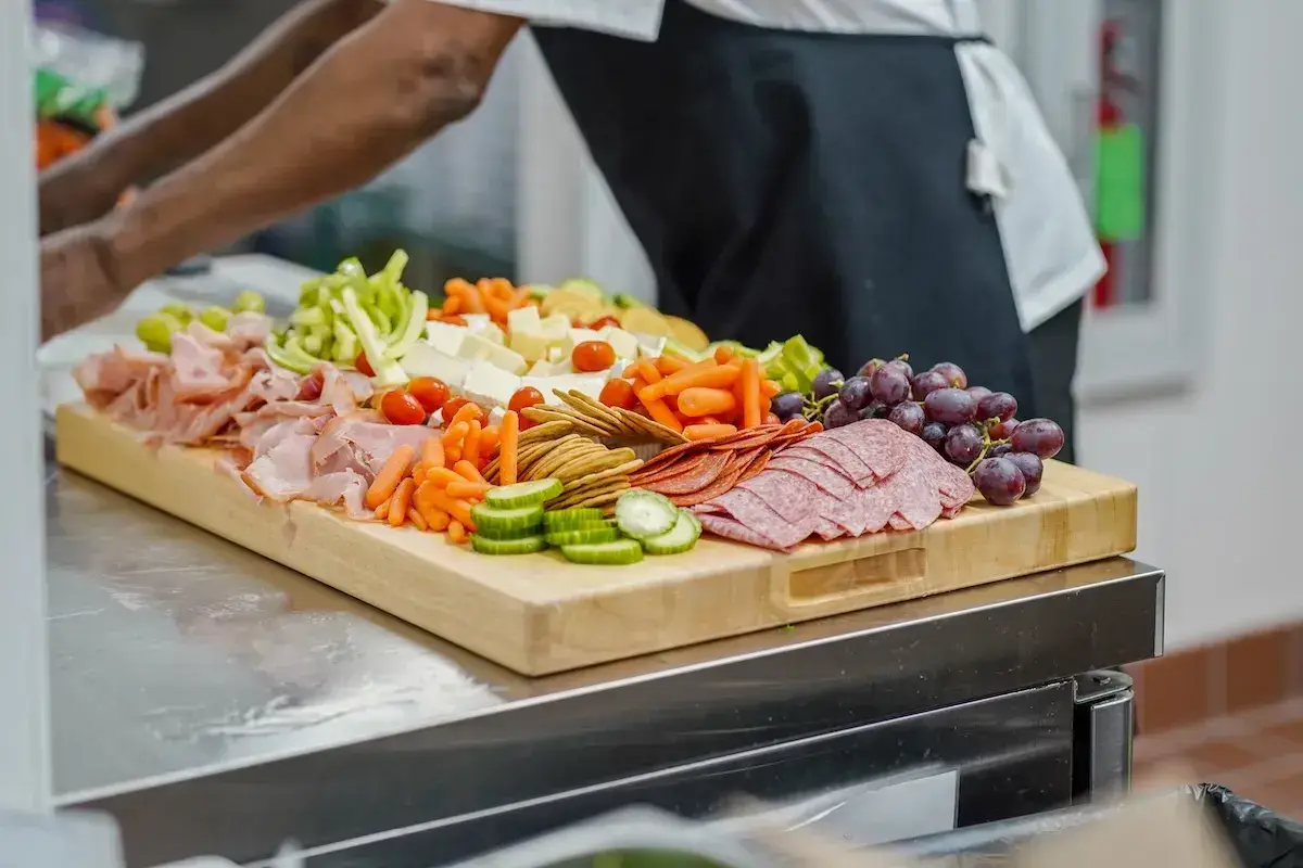 Fresh chef-prepared meal ingredients arranged in the kitchen at The Haven Detox New Jersey in Blackwood, New Jersey