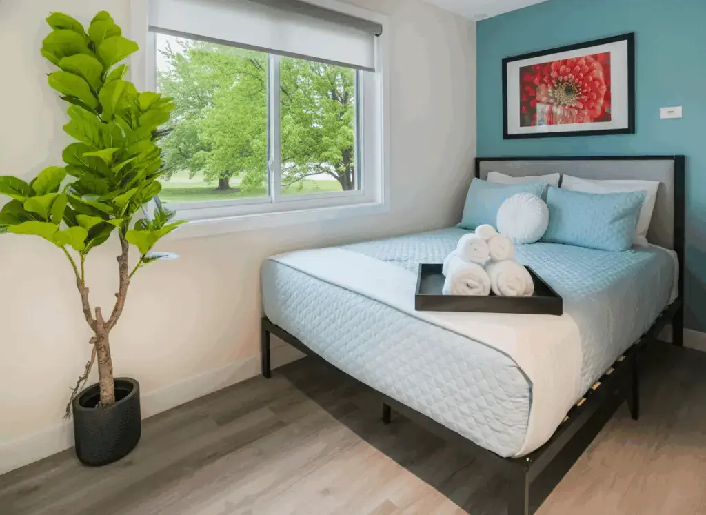 Inpatient bedroom at The Haven Detox New Jersey in Blackwood, New Jersey.