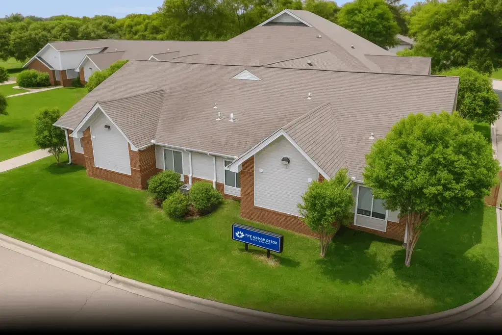 Aerial view of The Haven Detox Eastern Arkansas treatment facility in West Memphis, Arkansas.