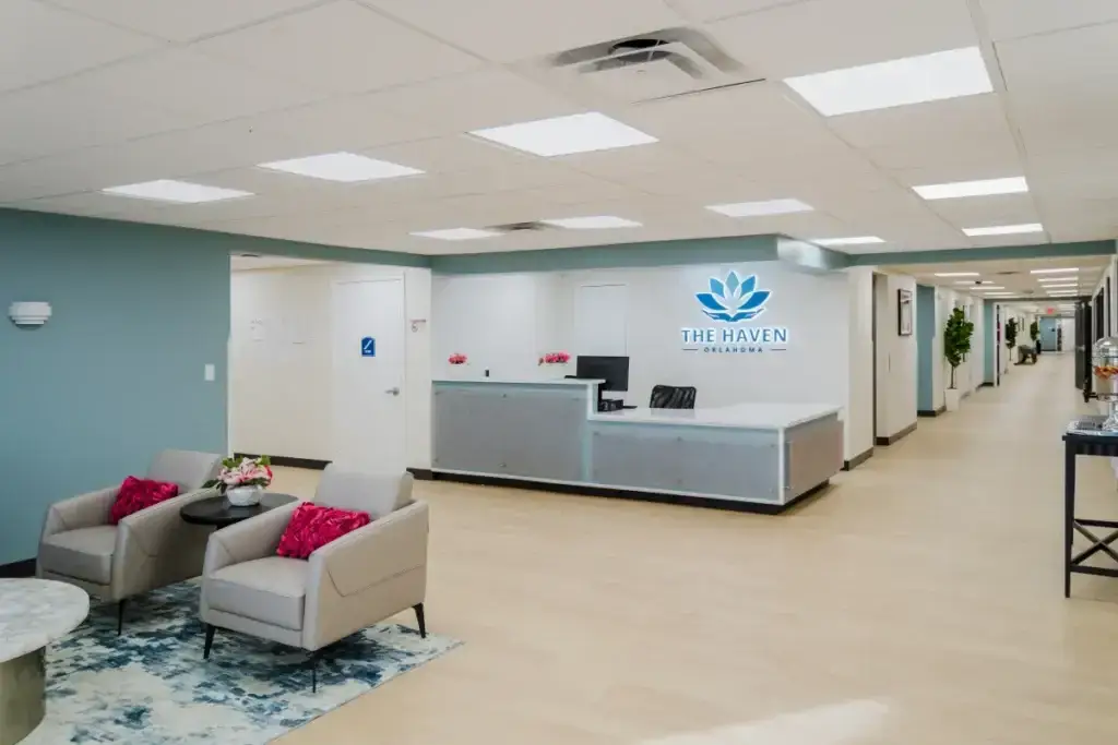 Indoor entrance space at The Haven Detox Oklahoma in Tulsa, Oklahoma.