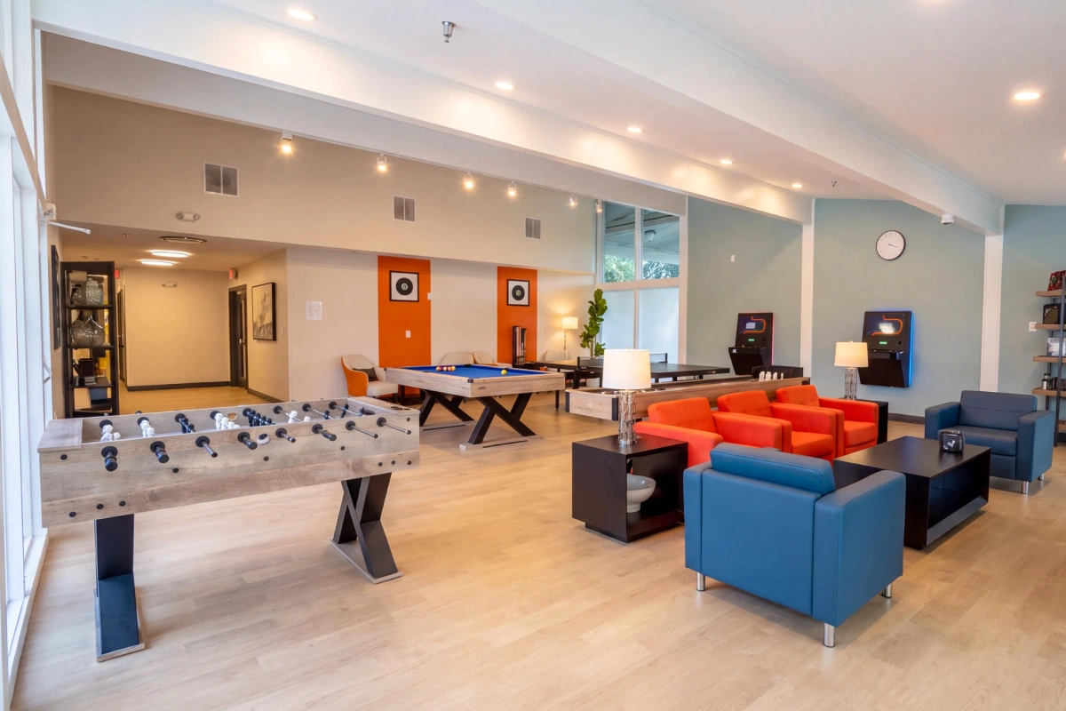 Sala de juegos en The Haven Detox Tennessee, en Madison