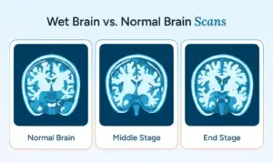 Wet Brain vs. Normal Brain Scans